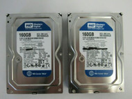 Western Digital LOT OF 2 WD1600AAJS WD1600AAJS-00YZCA0 160GB 3.5" SATA HDD 65-2