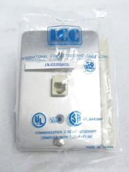 ICC IC630DA6SS Single Gang Stainless Steel Phone Face Plate 72-4