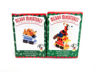 Vintage Hallmark 1998 Merry Miniatures Goofy's Caboose and Pluto's Coal Car 63-2