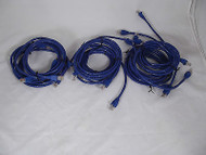 Lot of 10 5FT 24AWG Cat6 550MHz UTP Ethernet Bare Copper Network Cable Blue 9-5