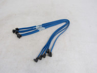 Lot of 5 19" Blue Right Angle SATA to Right Angle SATA DATA Cables 50-2