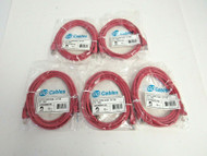 Go Cables Lot of 5 GCP08SS907-RD 7' CAT5e RJ-45 Red Patch Cable 13-4