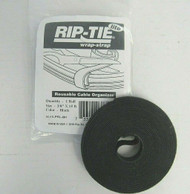 Rip-Tie Lite Wrap Strap Reusable Cable Organizer Roll 3/8"x15ft W-15-PRL-BK 54-5