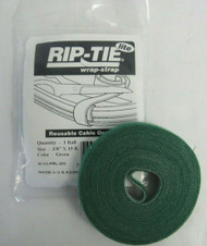 Rip-Tie Lite Wrap Strap Reusable Cable Organizer Roll 3/8"x15ft W-15-PRL-GN 54-5