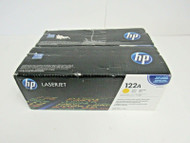 HP Lot of 2 Q3962A 122A Yellow Toner Cartridge for LaserJet 2550 2820 2840 29-1