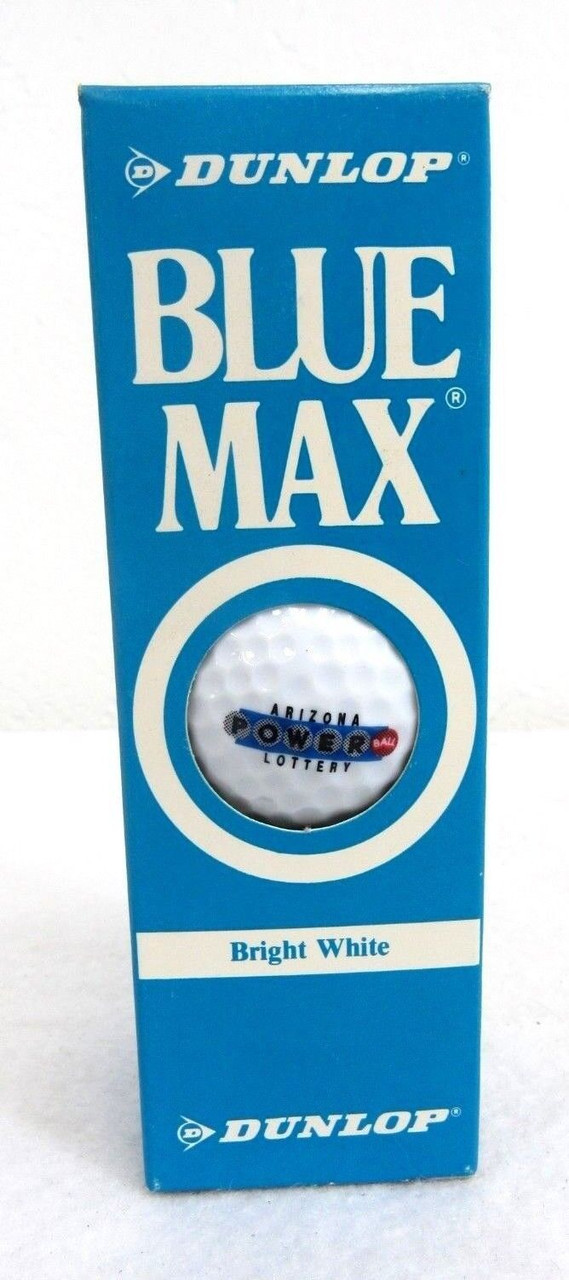 Vintage Arizona PowerBall Lottery Dunlop Blue Max Bright White Golf Balls  63-2 - All Things Surplus