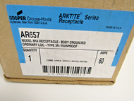 COOPER COUSE-HINDS AR657 Arktite Receptacle 60A 5 Pole 5 Wire M54 64-3
