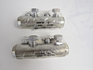 LOT OF 2 Tyco Electronics Shearbolt Connector Aluminum ASBS 3/0-500 E-17