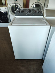 Whirlpool 27 Inch Top-Load Washer with 3.8 cu. ft. Capacity, 12 Cycles, 5 Temperatures, 800 RPM Max Spin Speed, Quiet Spin Technology, Energy Star Qualified and Deep Water Wash Cycle WHITE LOCATED IN OUR PORTLAND OREGON APPLIANCE STORE SKU 18336