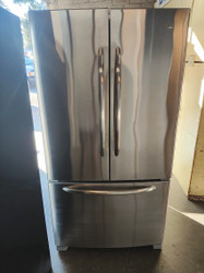 Maytag 24.8 cu. ft. French Door Refrigerator with 2 EasyGlide Spill-Catcher Glass Shelves, Electronic Internal Water Dispenser and Accelerated Ice Production: Monochromatic Stainless Steel LOCATED IN OUR PORTLAND OREGON APPLIANCE STORE SKU 18346