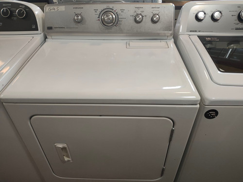 Maytag Centennial Series 29 Inch Gas Dryer with 7.0 cu. ft. SuperSize Capacity, 11 Drying Cycles, 4 Temperature Settings, Wrinkle Prevent Option Interior Light  WHITE LOCATED IN OUR PORTLAND OREGON APPLIANCE STORE SKU 18365