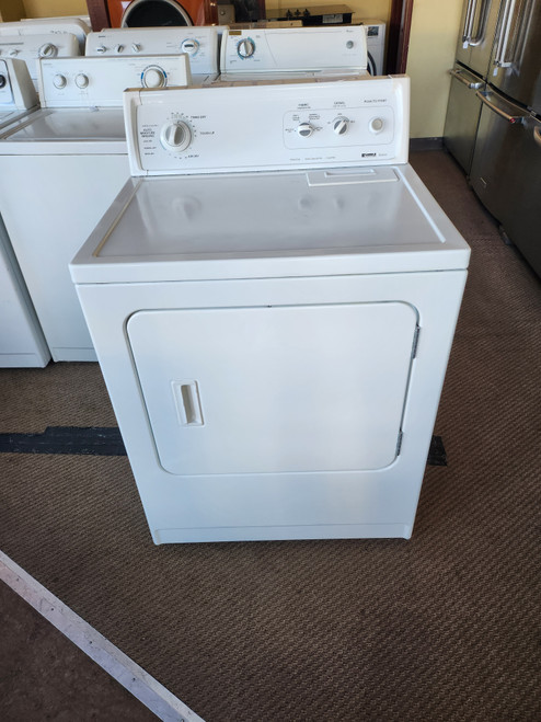 KENMORE HEAVY DUTY SUPER CAPACITY PLUS ELECTRIC DRYER 3 CYCLE1 TIMED DRY 1 AUTO DRY PLUS AIR OPTION 4 TEMPERATURE SETTINGS TOP FILTER SWING OPEN DOOR WHITE LOCATED IN OUR PORTLAND OREGON APPLIANCE STORE SKU 18475