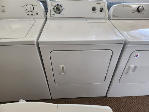 Whirlpool 29 Inch Electric Dryer with 7.0 cu. ft. Capacity, 13 Cycles, 4 Temperature Settings, AutoDry Sensor System, Wrinkle Shield Option, Extra-Large Top-Mounted Lint Screen and Interior Drum Light WHITE SKU 18679