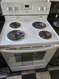 WHIRLPOOL 30 INCH FREESTANDING ELECTRIC RANGE COIL BURNERS 2 LARGE 2 SMALL KEEP WARM OPTION SELF CLEANING OVEN WHITE LOCATED IN OUR PORTLAND OREGON APPLIANCE STORE SKU 18750