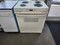 GE 30 INCH SLIDE-IN ELECTRIC RANGE COIL BURNERS 2 LARGE 2 SMALL HI-LO BROIL SETTING SELF CLEANING OVEN BISQUE LOCATED IN OUR PORTLAND OREGON APPLIANCE STORE SKU 18924
