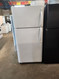 FRIGIDAIRE 18 CUBIC FOOT REFRIGERATOR TOP FREEZER AUTOMATIC DEFROST GLASS SHELVES 2 CRISPER DRAWERS 1 DELI DRAWER WHITE LOCATED IN OUR PORTLAND OREGON APPLIANCE STORE SKU 19099