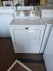 Maytag MEDC215EW 29 Inch 7.0 cu. ft. Electric Dryer with 15 Drying Cycles, 4 Temperature Settings, Wrinkle Control Options and Heavy Duty Cycle Top Filter Pull Down Hamper Door White LOCATED IN OUR PORTLAND OREGON APPLIANCE STORE SKU 19108