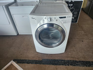 WHIRLPOOL DUET ELECTRIC DRYER 7 AUTO DRY SETTINGS AND 3 TIMED DRY 4 TEMPERATURE PLUS AIR DRY WRINKLE SHIELD DRUM LIGHT WHITE LOCATED IN OUR PORTLAND OREGON APPLIANCE STORE SKU 19114