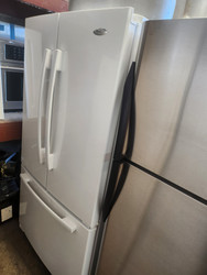 Whirlpool Gold 24.8 cu. ft. French Door Refrigerator with SpillProof Shelves, Factory Installed Ice Maker and Automatic Defrost: White LOCATED IN OUR PORTLAND OREGON APPLIANCE STORE SKU 19207