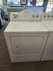 Amana 29 Inch Front Load Electric Dryer with Super Capacity, Multiple Drying Cycles, Automatic Dryness Control, End of Cycle Indicator Top Filter Pull Down Hamper Door White LOCATED IN OUR PORTLAND OREGON APPLIANCE STORE SKU 19210