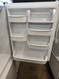 KENMORE 19 CUBIC FOOT REFRIGERATOR BOTTOM FREEZER ADJUSTABLE GLASS SHELVES 2 CRISPER DRAWERS SWING OPEN FREEZER DOOR WHITE LOCATED IN OUR PORTLAND OREGON APPLIANCE STORE SKU 19214