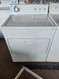 KIRKLAND BY WHIRLPOOL 8 CYCLE HEAVY DUTY SUPER CAPACITY ELECTTIC DRYER 4 TEMPEATURE EXTRA TUMBLE TOP FILTER PULL DOWN DOOR WHITE LOCATED IN OUR PORTLAND OREGON APPLIANCE STORE SKU 19225