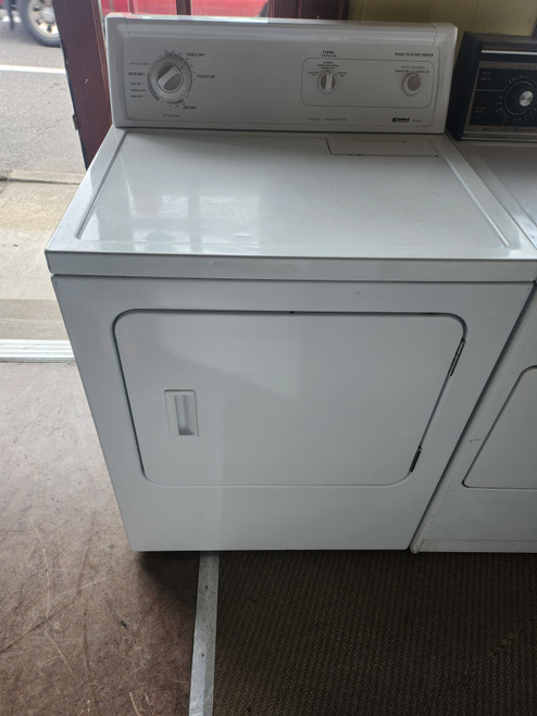 KENMORE ELECTRIC DRYER HEAVY DUTY SUPER CAPACITY PLUS  3 TEMPERATURE OPTION 3 CYCLES TIMED DRY AUTO DRY PLUS AIR DRY TOP FILTER LARGE SWING OPEN DOOR WHITE LOCATED IN OUR PORTLAND OREGON APPLIANCE STORE SKU 19226