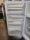 FRIGIDAIRE 16 CUBIC FOOT REFRIGERATOR TOP FREEZER FULL WIDTH GLASS SHELVES 2 CRISPER DRAWERS 1 DELI DRAWER FULL WIDTH WIRE SHELF IN FREEZER WHITE LOCATED IN OUR PORTLAND OREGON APPLIANCE STORE SKU 19242