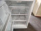 FRIGIDAIRE 16 CUBIC FOOT REFRIGERATOR TOP FREEZER FULL WIDTH GLASS SHELVES 2 CRISPER DRAWERS 1 DELI DRAWER FULL WIDTH WIRE SHELF IN FREEZER WHITE LOCATED IN OUR PORTLAND OREGON APPLIANCE STORE SKU 19242