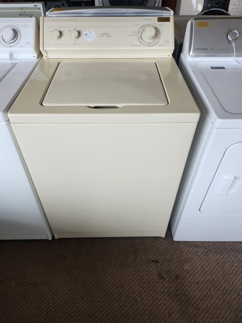 WHIRLPOOL HEAVY DUTY SUPER CAPACITY PLUS 7 CYCLE SETTINGS 2 SPEED MOTOR  3 WATER LEVELS 3 TEMPERATURE OPTIONS ALMOND LOCATED IN OUR PORTLAND OREGON APPLIANCE STORE SKU 19245