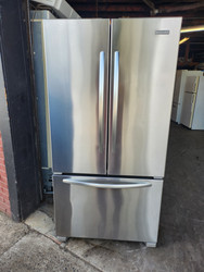 KitchenAid 21.8 cu. ft. Counter-Depth French Door Refrigerator with Adjustable Spill Clean Glass Shelves, Interior Water Dispenser Ice Maker and Humidity-Controlled Crisper: Monochromatic Stainless Steel LOCATED IN OR PORTLAND OREGON APPLIANCE STORE SKU 19252