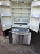 KitchenAid 21.8 cu. ft. Counter-Depth French Door Refrigerator with Adjustable Spill Clean Glass Shelves, Interior Water Dispenser Ice Maker and Humidity-Controlled Crisper: Monochromatic Stainless Steel LOCATED IN OR PORTLAND OREGON APPLIANCE STORE SKU 19252