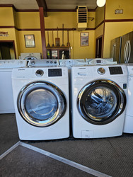 Samsung Front Load VRT Washer & Electric Dryer Set In White Serviced And Tested SKU 20002