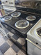GE30 INCH FREESTANDING ELECTRIC RANGE COIL BURNERS 2 LARGE 2 SMALL HI LO BROIL OPTION SELF CLEANING OVEN BLACK LOCATED IN OUR PORTLAND OREGON APPLIANCE STORE SKU 19316
