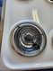HOTPOINT 30 INCH FREESTANDING ELECTRIC RANGE MANUAL CLEAN OVEN COIL BURNERS 3 SMALL 1 LARGE WHITE LOCATED IN OUR PORTLAND OREGON APPLIANCE STORE SKU 19317