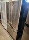 JENN-AIR 20 CUBIC FOOT COUNTER DEPTH REFRIGERATOR FRENCH DOOR INTERNAL WATER DISPENSER AND ICE MAKER GLASS SHELVES LARGE DELI DRAWER 2 CRISPER DRAWERS STAINLESS LOCATED IN OUR PORTLAND OREGON APPLIANCE STORE SKU 19323
