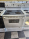FRIGIDAIRE 30 INCH FREESTANDING ELECTRIC RANGE SMOOTH TOP 4 BURNERS 2 LARGE 2 SMALL SELF CLEANING OVEN STORAGE DRAWER WHITE LOCATED IN OUR PORTLAND OREGON APPLIANCE STORE SKU 19330