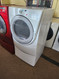 WHIRLPOOL DUET ELECTRIC DRYER WITH PEDESTAL 5 AUTO DRY SETTINGS 3 TIMED 4 TEMPERATURE PLUS AIR DRY WHITE LOCATED IN OUR PORTLAND OREGON APPLIANCE STORE SKU 19331