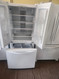 Whirlpool 30 Inch French Door Refrigerator with Fresh Flow Preserver, Fresh Flow Filter, Temperature Controlled Pantry ,19.6 cu. ft. Capacity, Spill saver Glass Shelves, Humidity-Control Crispers, Ice Maker and Energy Star: White SKU 19341