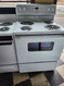 CROSLEY BY GE 30 INCH FREESTANDING ELECTRIC RANGE MANUAL CLEAN OVEN COIL BURNERS 2 LARGE 2 SMALL WHITE LOCATED IN OUR PORTLAND OREGON APPLIANCE STORE SKU 19350