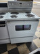 CROSLEY BY GE 30 INCH FREESTANDING ELECTRIC RANGE MANUAL CLEAN OVEN COIL BURNERS 2 LARGE 2 SMALL WHITE LOCATED IN OUR PORTLAND OREGON APPLIANCE STORE SKU 19350