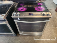 Whirlpool 30 Inch Slide-in Smooth top Electric Range with 5 Radiant Elements, 6.2 cu. ft. Convection Oven, Aqua Lift Self-Clean, Rapid Preheat, ADA Compliant and Storage Drawer COSMITIC ISSUE ON TOUCH PAD SEE PIC Stainless Steel SKU 19386