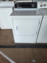 SPEED QUEEN COMMERCIAL HEAVY DUTY GAS DRYER 3 CYCLE TIME DRY AND AUTO DRY 3 TEMPERATURE OPTIONS DELICATE PERM PRESS PULS NO TEMP WHITE LOCATED IN OUR PORTLAND OREGON APPLIANCE STORE SKU 19389