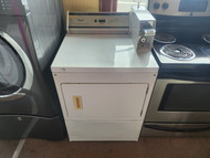 WHIRLPOOL COMMERCIAL COIN OP ELECTRIC DRYER 3 TEMPERATURE SETTING COIL SLIDE AND MONEL BOX INCLUDED SWING OPEN DOOR WHITE LOCATED IN OUR PORTLAND OREGON APPLIANCE STORE SKU 19413