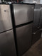WHIRLPOOL 18 CUBIC FOOT REFRIGERATOR TOP FREEZER ADJUSTABLE GLASS SHELVES LIGHT IN FREEZER 2 CRISPER DRAWERS 1 DELI DRAWER SILVER LOCATED IN OUR PORTLAND OREGON APPLIANCE STORE SKU 19468