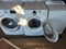SAMUNG Electric Dryer Stainless Steel Drum 7 Pre-Set Drying Cycles 3-Way Venting System Adjust Time Drum Light Drying Rack End of Cycle Signal Remaining Time Display WHITE LOCATED IN OUR PORTLAND OREGON APPLIANCE STORE SKU 19517