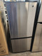 GE 24 Inch Bottom-Freezer Refrigerator with 10.5 cu. ft. Capacity, 2 Adjustable Glass Shelves, Gallon Door Bin Storage, LED Lighting, Air Tower, Upfront Electronic Temperature Control STAINLESS LOCATED IN OUR PORTLAND OREGON APPLIANCE STORE SKU 19531