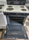 KENMORE 30 INCH FREESTANDING ELECTRIC RANGE COIL BURNERS 3 SMALL I LARGE MANUAL CLEAN OVEN STORAGE DRAWER WHITE LOCATED IN OUR PORTLAND OREGON APPLIANCE STORE SKU 19536