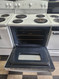 GE 30 INCH FREESTANDING ELECTRIC RANGE COIL BURNERS 2 LARGE 2 SMALL MANUAL CLEAN OVEN WHITE LOCATED IN OUR PORTLAND OREGON APPLIANCE STORE SKU 19542