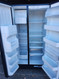 KENMORE 25 CUBIC FOOT SIDE BY SIDE REFRIGRTSTOR WITH ICE AND WATER GLASS SHELVES 2 CRISPER BINS 4 WIRE SHELVES IN FREEZER PLUS PULL OUT BIN BLACK LOCATED IN OUR PORTLAND OREGON APPLIANCE STORE SKU 19555